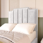 Washington Kids Upholstered Bed - Silver Plush Velvet