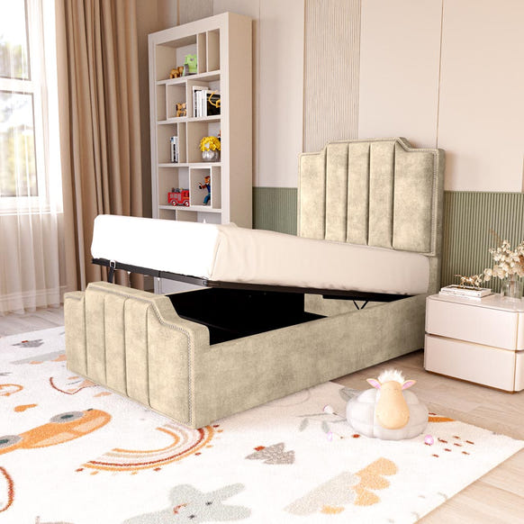 Washington Kids Upholstered Ottoman Bed - Almond Coniston