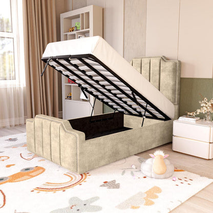 Washington Kids Upholstered Ottoman Bed - Almond Coniston