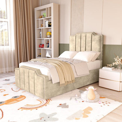 Washington Kids Upholstered Ottoman Bed - Almond Coniston