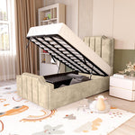 Washington Kids Upholstered Ottoman Bed - Almond Coniston