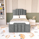 Washington Kids Upholstered Ottoman Bed - Charcoal Chenille