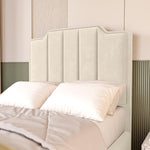 Washington Kids Upholstered Ottoman Bed - Cream Plush Velvet