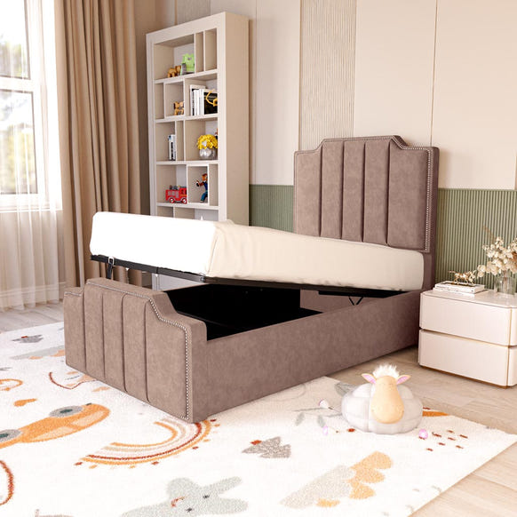 Washington Kids Upholstered Ottoman Bed - Mauve Naples