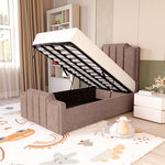 Washington Kids Upholstered Ottoman Bed - Mauve Naples