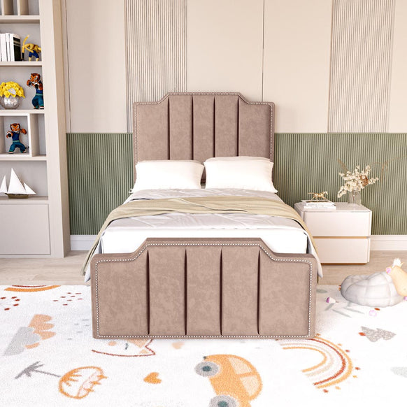 Washington Kids Upholstered Ottoman Bed - Mauve Naples