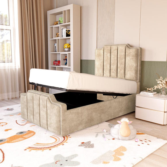 Washington Kids Upholstered Ottoman Bed - Mink Coniston