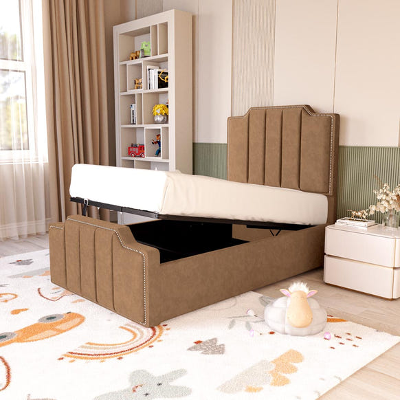 Washington Kids Upholstered Ottoman Bed - Mink Naples