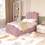Washington Kids Upholstered Ottoman Bed - Pink Coniston