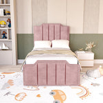 Washington Kids Upholstered Ottoman Bed - Pink Coniston