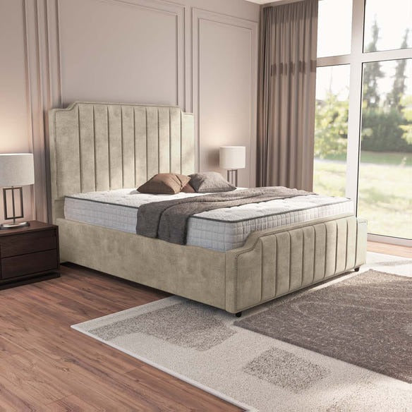 Washington Upholstered Bed - Almond Coniston