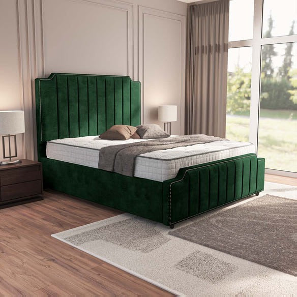 Washington Upholstered Bed - Emerald Coniston