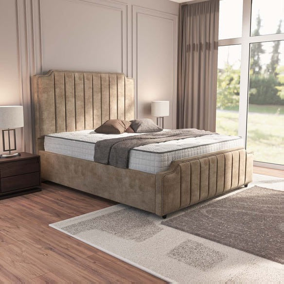 Washington Upholstered Bed - Mink Coniston