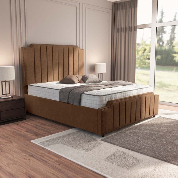 Washington Upholstered Bed - Mink Naples