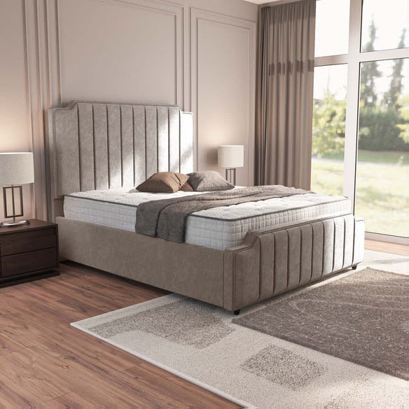 Washington Upholstered Bed - Seal Grey Naples