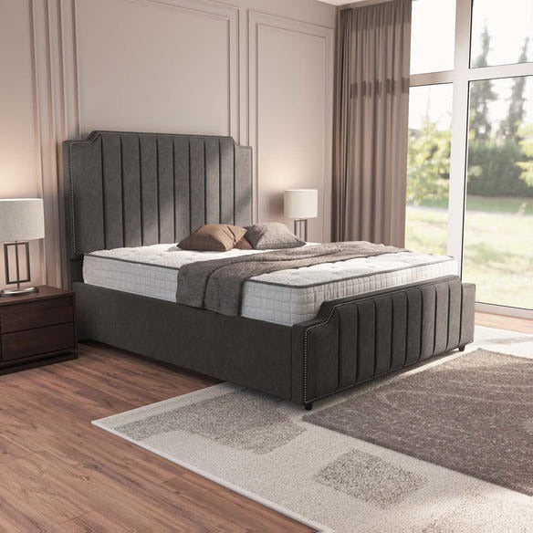 Washington Upholstered Bed - Slate Grey Naples