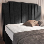 Washington Upholstered Ottoman Bed - Black Naples