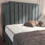 Washington Upholstered Ottoman Bed - Charcoal Chenille