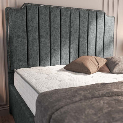 Washington Upholstered Ottoman Bed - Charcoal Chenille