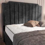Washington Upholstered Ottoman Bed - Charcoal Coniston