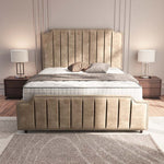 Washington Upholstered Ottoman Bed - Mink Coniston