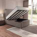 Washington Upholstered Ottoman Bed - Seal Grey Naples