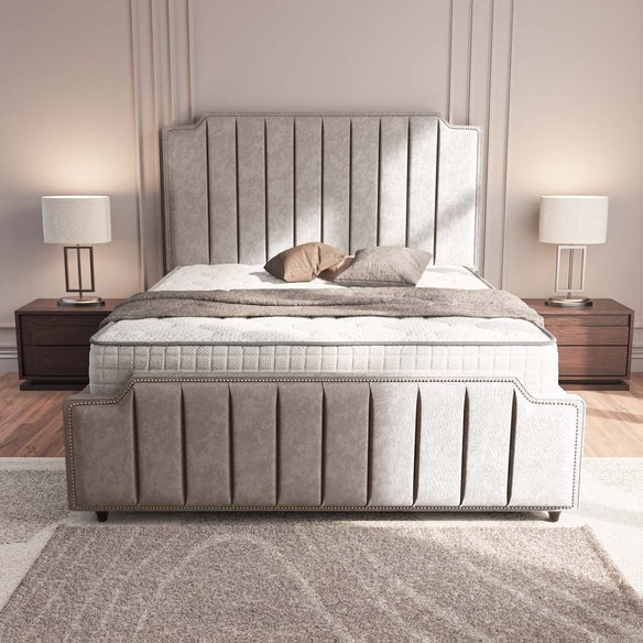 Washington Upholstered Ottoman Bed - Seal Grey Naples