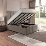 Washington Upholstered Ottoman Bed - Seal Grey Naples