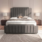 Washington Upholstered Ottoman Bed - Slate Grey Naples
