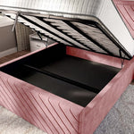 Oxford Upholstered Ottoman Bed - Pink Coniston