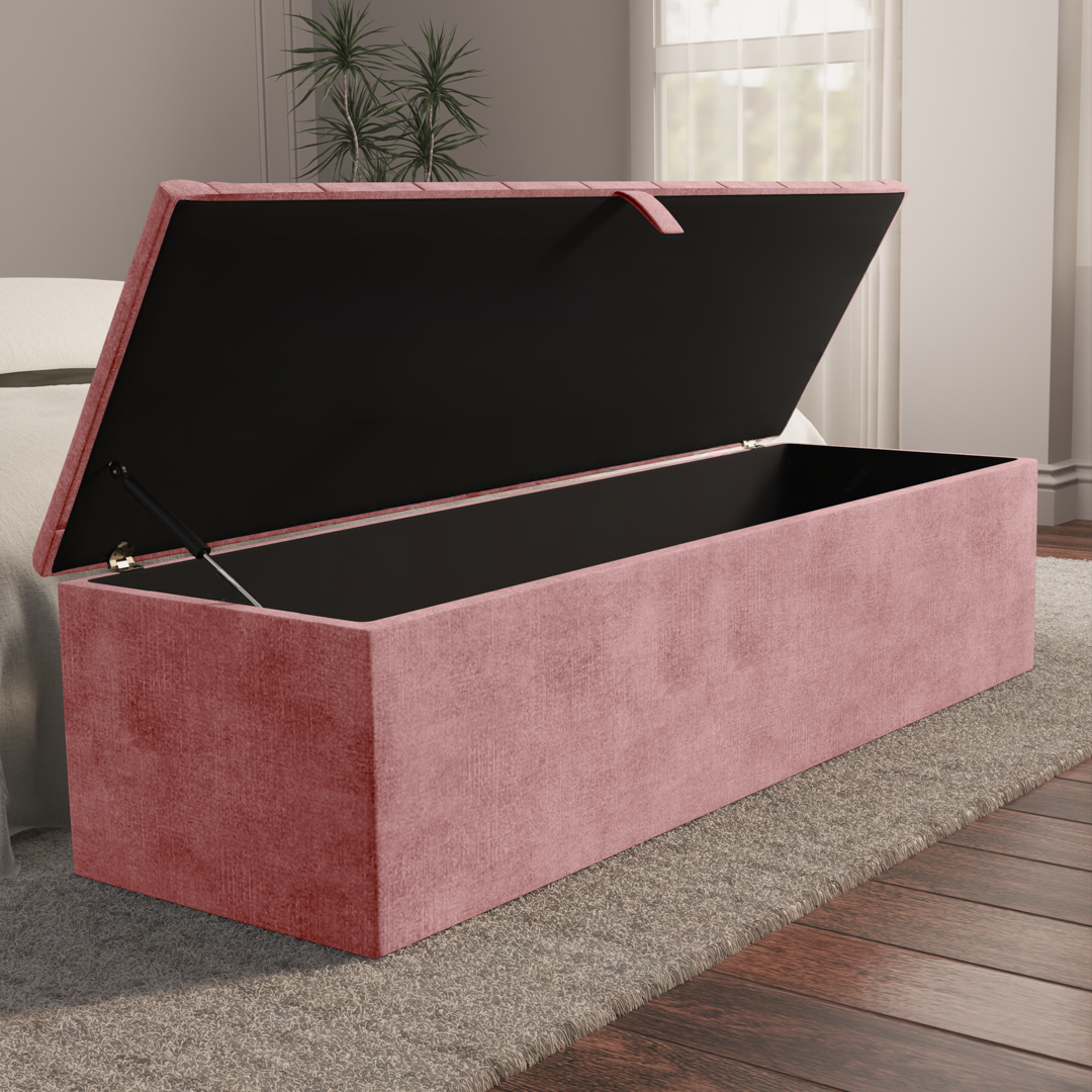 Madrid Ottoman Storage Box - Pink Coniston