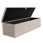 Lisbon Ottoman Storage Box - Cream Naples