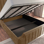 Washington Upholstered Ottoman Bed - Mink Plush Velvet