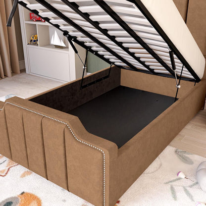 Washington Kids Upholstered Ottoman Bed - Mink Naples