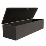 Athens Ottoman Storage Box - Slate Grey Naples