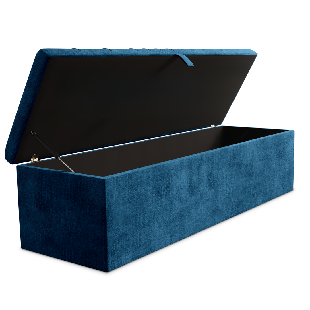 Cambridge Ottoman Storage Box - Blue Coniston