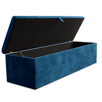 Cambridge Ottoman Storage Box - Blue Coniston