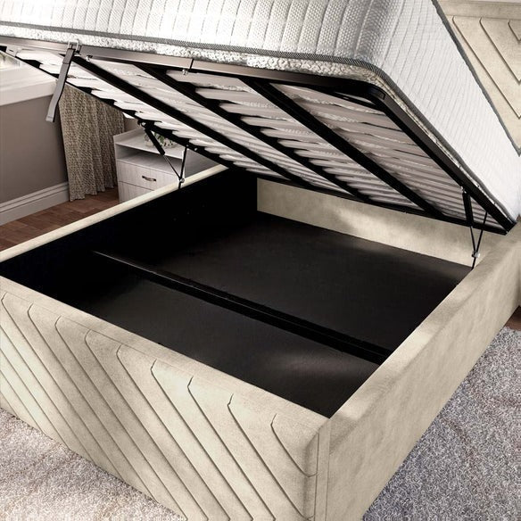 Oxford Upholstered Ottoman Bed - Almond Coniston