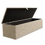 Sunrise Ottoman Storage Box - Cream Chenille