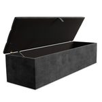 Athens Ottoman Storage Box - Charcoal Coniston
