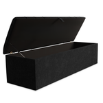 Dallas Ottoman Storage Box - Black Naples