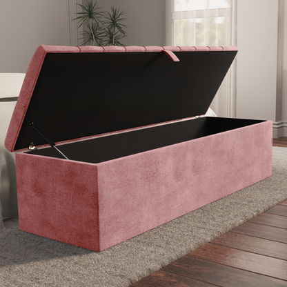 Chesterfield Ottoman Storage Box - Pink Coniston
