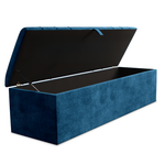 Dallas Ottoman Storage Box - Blue Coniston
