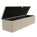 Cubed Ottoman Storage Box - Cream Plush Velvet
