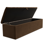 Chesterfield Ottoman Storage Box - Mocca Plush Velvet