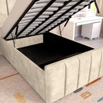 Lisbon Kids Upholstered Ottoman Bed - Almond Coniston