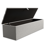 Athens Ottoman Storage Box - Silver Linoso