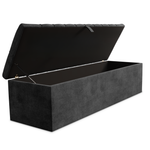 Chesterfield Ottoman Storage Box - Charcoal Coniston