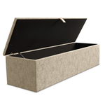 Cubed Ottoman Storage Box - Cream Chenille