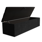 Athens Ottoman Storage Box - Black Naples